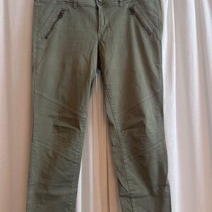 American Eagle-Moto Pants Olive Green Casual Pants